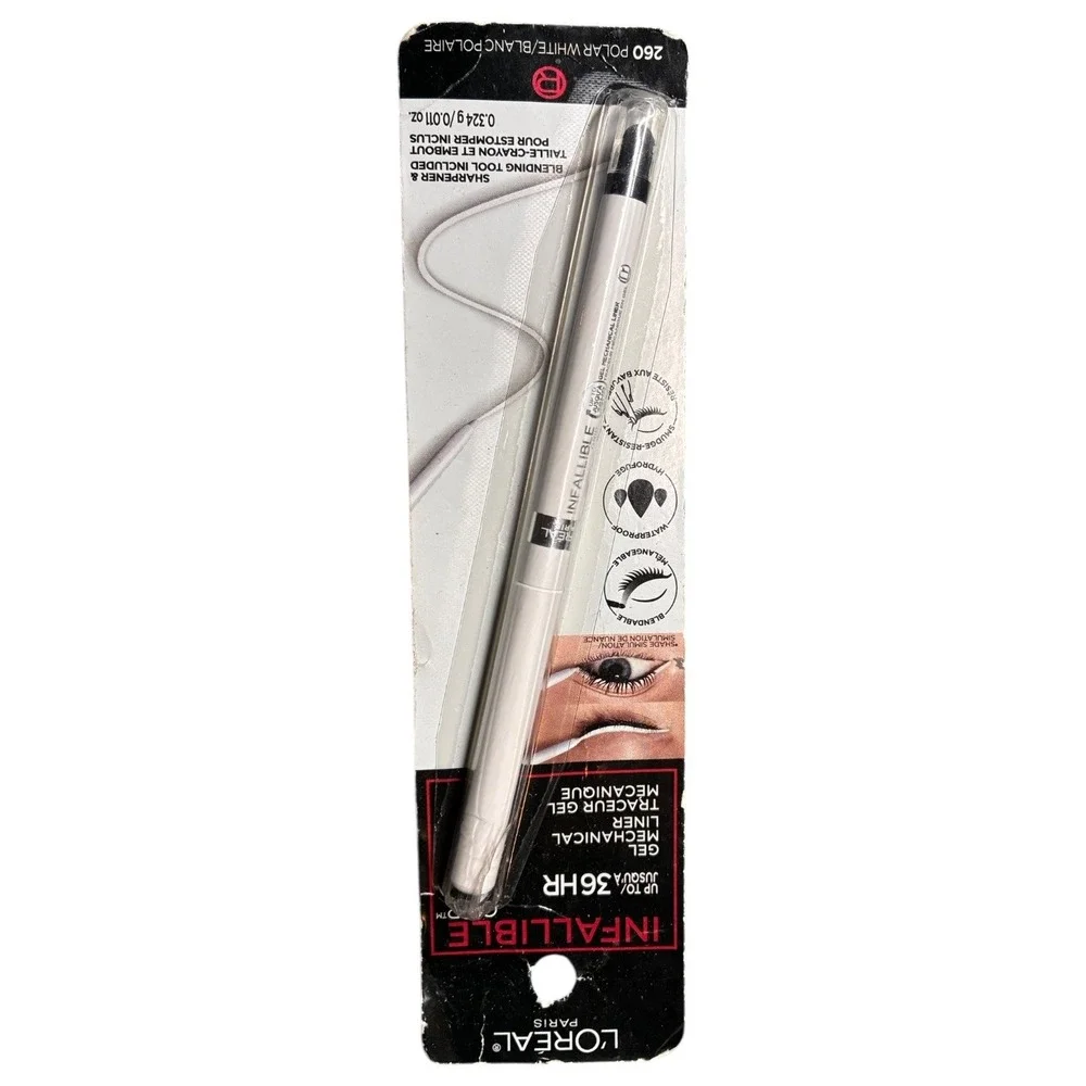 L'Oreal Paris Infallible 36 Hour Gel Mechanical Liner 260 Polar White Waterproof